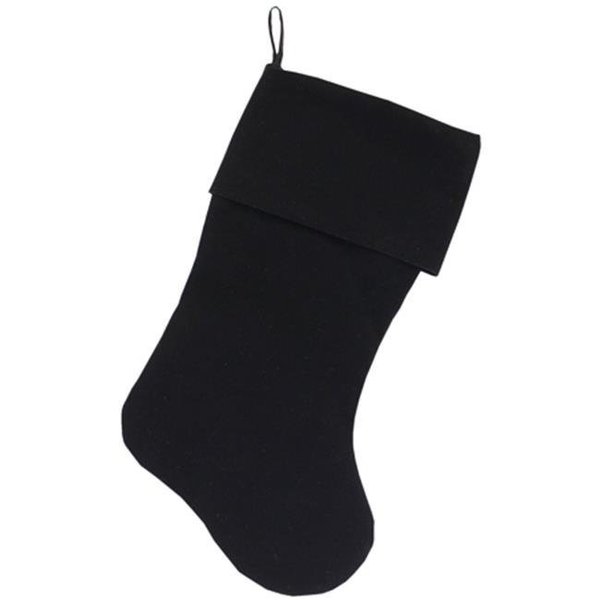 Mirage Pet Mirage Pet 63-01 BK 18 in. Plain Velvet Christmas Stocking for Dog; Black 63-01 BK